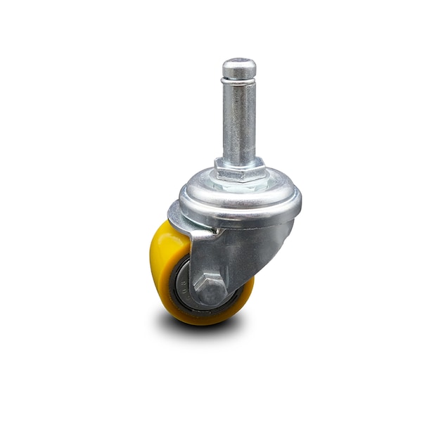 Low Profile Polyurethane 35mm Wheel 1-3/8 Inch Grip Ring Stem Caster SCC